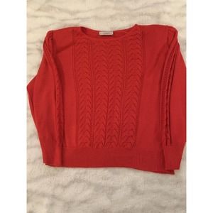 Savion Vintage Pullover Red Long Sleeve Sweater Women's Size 16 Made In USA